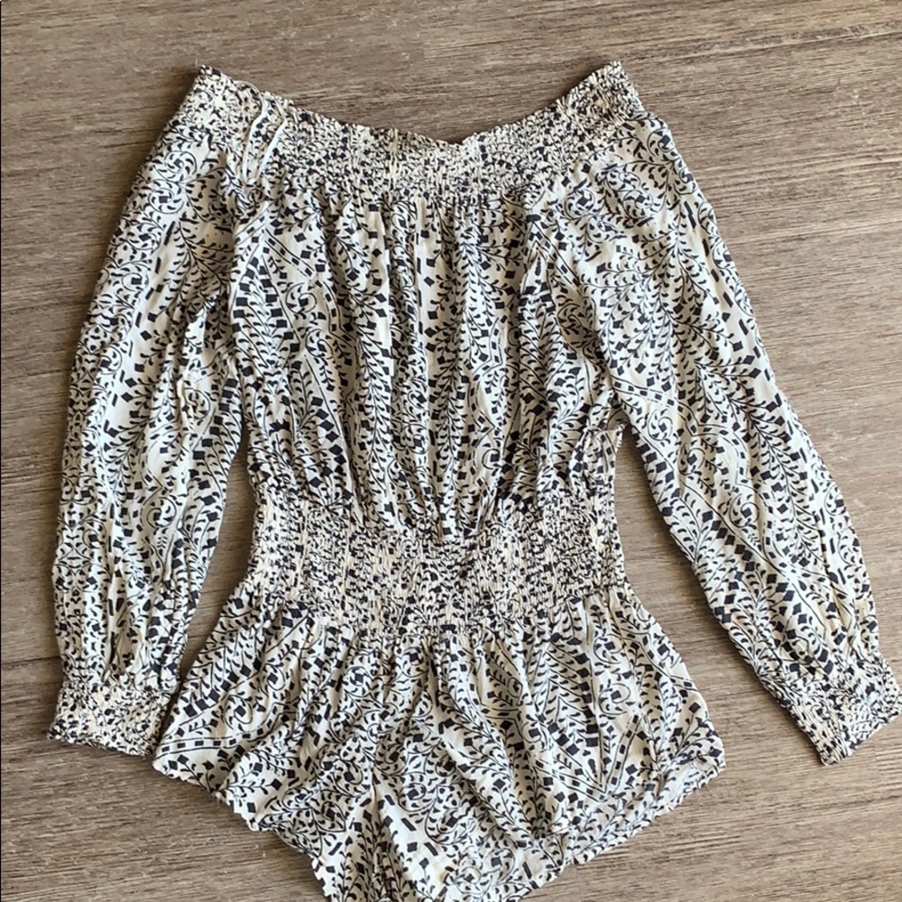 Off the Shoulder Romper - Size Small